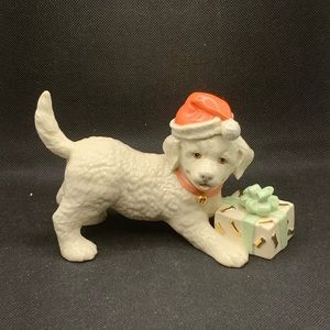 RARE - Lenox “Golden Christmas Pup” Figurine